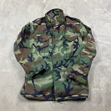 VTG Camouflage Cold Weather Coat Field Jacket S USA Army UnLined OG-107 M-65 picture