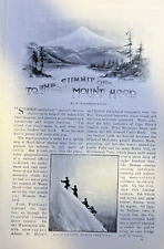 1898 Katharine Locke Climbing Mount Hood Multinomah Falls Eliot Glacier picture