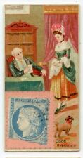 c1889 Duke's Postage Stamp card - Good Reference - France stamp picture