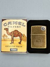 Vintage 1997 Camel Genuine Taste Antique Brass Zippo Lighter NEW In Box picture