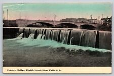 Postcard SD Sioux Falls Concrete Bridge Eighth Street DB A20 picture