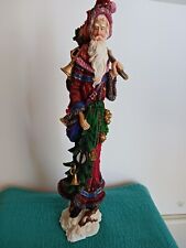 Lenox Old World pencil Santa figurine THE MINSTREL 1999, harp, violin,horn picture