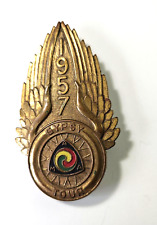 Vintage 1957 AMA American Motorcycle Association Gypsy Tour Pin 3 1/4