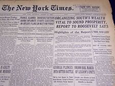 1938 AUG 13 NEW YORK TIMES - ORGANIZING SOUTH'S WEALTH VITAL TO SOUND - NT 617 picture