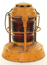 Vintage DIETZ Night Watch Railroad Lamp Lantern w/ Fresnel Red Glass Globe picture