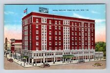 Fond Du Lac WI-Wisconsin, Hotel Retlaw, Advertising, Antique Vintage Postcard picture