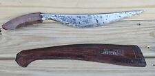 Antique Philippines Talibon bolo knife Visayan Hand Carved Hilt And Scabbard picture