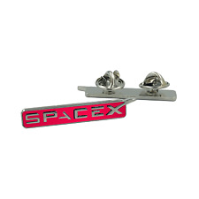 SpaceX pin Space X dual pin back red lapel pin EL2-013 P-086A picture