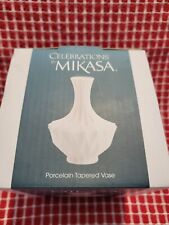 New in box Celebrations by Mikasa White Porcelain Tapered Vase 4.5