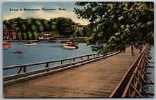 Gloucester Massachusetts 1940s Postcard Bridge To Annisquam picture