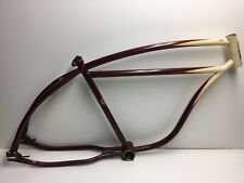 Vintage Roadmaster CWC Mens Bicycle Frame 26” 2.125” Maroon Bike picture