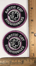 Vintage Lot Of 2 Arctic Cat Snowmobiles Logo Patch NOS Advertising Sew On picture
