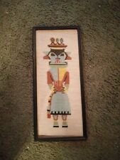 Vintage Native American Hand Woven Tapestry Masaw Hopi God Very Rare 18in By 8in picture