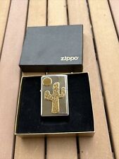 Vintage Zippo Lighter 333 Cactus  1998 in Box Southwest RARE Never Fired picture