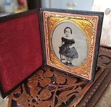 Antique Ambrotype Photograph Dated March 2 1860 Child EXCEPTIONAL Condit 6 Plate picture