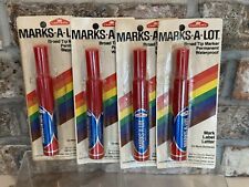 Carter's Marks-A-Lot RED Permanent Broad Tip Marker NOS USA Vintage Lot Of 4 picture