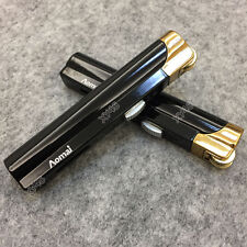2Pcs AOMAI Jet Torch Adjustable Lockable Flame Cigar Cigarette Lighter Black picture