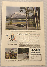 Vintage 1947 Canada Travel Original Print Ad Full Page - Lucky People picture