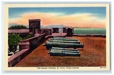 c1940s Old Danish Cannons, St. Croix Virgin Islands Unposted Postcard picture