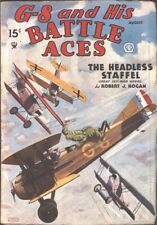  G-8 And His Battle Aces 1935 August. Headless aviator cover.      Pulp picture