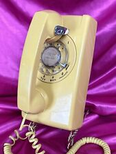 1973 MUSTARD YELLOW Western Electric Bell Systems 554 BMP Rotary Wall Telephone picture