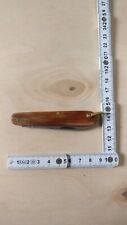 Old Spain IHER Inox pocket folding knife nice handle brass ring picture
