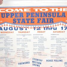 1960s Upper Peninsula State Fair Schedule Restaurant Escanaba Esky Michigan picture