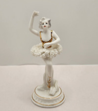 Vintage Ballerina Figurine Spaghetti Trim Tutu picture