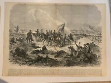 Original Harper's Weekly Double Page Engraving U.S.Civil War Chickamuga picture
