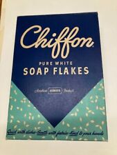 #1..Vintage CHIFFON Box Soap Flakes Full Unopened Laundry Advertising Armour Co. picture