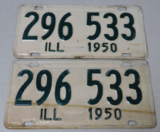 1950 Illinois passenger car license plate pair picture