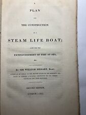 1825 Rare Broadside Pamphlet Sir William Hillary Steam Life Boats Fire At Sea picture