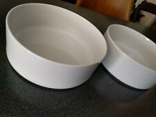 2 ARCHITECTURAL DESIGN WHITE SERVING BOWLS SUE PRYKE for MID CENTURY MODERN IKEA picture