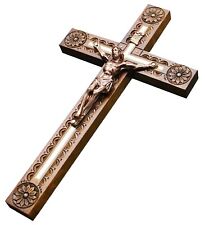 Author's HandMade Carved Catholic Wooden Wall Cross Crucifix with JESUS CHRIST picture