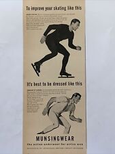 1946 vintage Munsingwear underwear print ad. To Improve Your Skating Like This.. picture