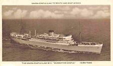 Dunnottar Castle Union Castle Line South East Africa pm Genoa 1957 postcard picture