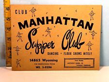 1950's Club Manhattan Supper Club Dancing & Floor Shows Jack Winer Photo Card picture