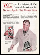 1939 Champion National Spark Plug Change Week Program Promotion Vintage Print Ad picture