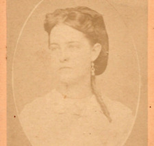 Willamantic Connecticut CDV Photo Pretty Woman E.G. RANNEY Antique 1870's D2 picture