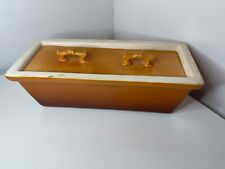 Bridge Kitchenware Earthenware Pate Terrine Mold Weighted Bamboo Lid FRANCE picture