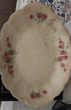 Antique Dresden Semi- Porcelain  Rose Platter picture
