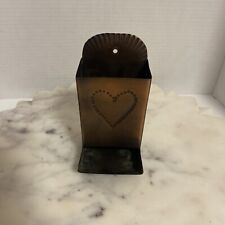 Vintage Hand Made Solid Copper Wall Hanging MATCHSTICK HOLDER picture