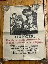 Original WWI poster Henry Raleigh Hunger Belgium 28” picture