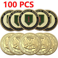 100PCS Military USA Army 1st Infantry Division Challenge Coin Collectible Gift picture