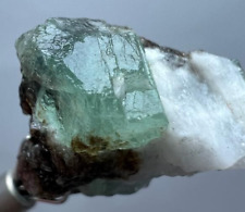 26 CT. Well Terminated Top Green Chitral Emerald  Crystals On Matrix @ PAK picture