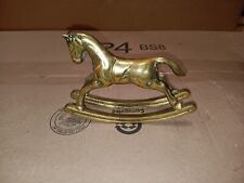 Vtg Solid Brass Rocking Horse Great City Traders San Francisco 8 x 1 x 6 Korea picture