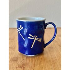Vintage 1970s Blue Dragonfly Ceramic Mug / Rare Mug / Bug Mug / 1970s Kitchen picture