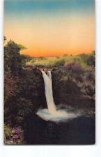 Rainbow Falls~Minty Fine Sunny Scenes H-186 Hilo Hawaii Postcard Vintage -H6 picture