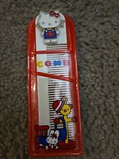 Vintage 1976 Sanrio HELLO KITTY Plastic Comb In Red Case Japan. RARE picture