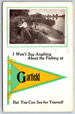 Garfield Minnesota MN 1914 I Won't Sat Anything About The Fishing At... Postcard picture
